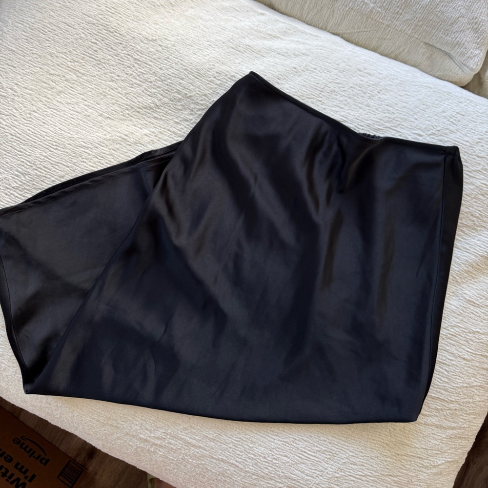Old Navy Black Satin A-Line Skirt